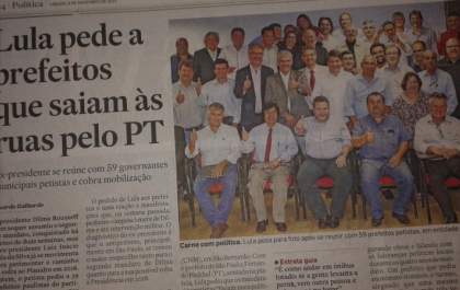 Jamil Ono no encontro de prefeitos com Lula