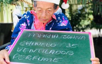 Maria Joana espera um presente de Natal