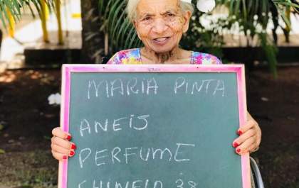 Maria Pinta espera um presente de Natal