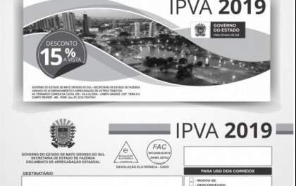 Governo inicia entrega de boletos do IPVA-2019