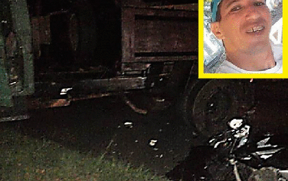 Motociclista morre após bater em caminhão basculante