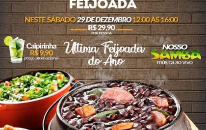 Feijoada da Sorte é neste sábado no Bendito