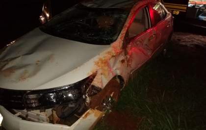 Motorista abandona veículo após acidente no bairro Flamboian