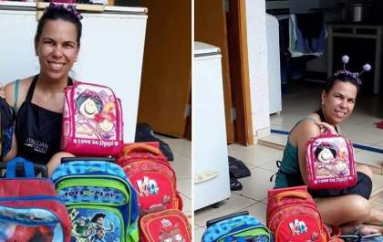 Três-lagoense encabeça campanha para arrecadação de mochilas e lancheiras