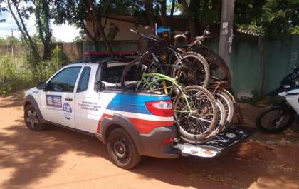 Bicicletas com chassis raspados são apreendidas no entorno da Lagoa Maior