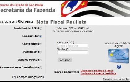 Resgate de créditos da Nota Fiscal Paulista será mensal