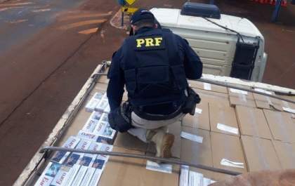 Caminhão de Paranaíba é apreendido com 400 mil maços de cigarros