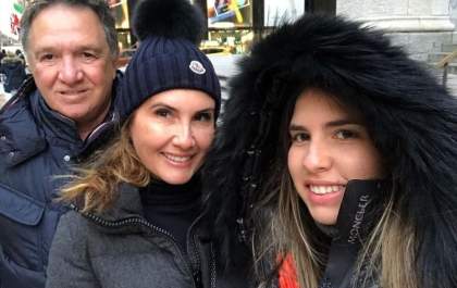 Família araçatubense curte frio nova-iorquino