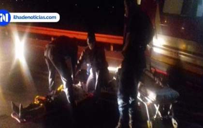 Andarilho é atropelado na ponte da usina de Ilha Solteira