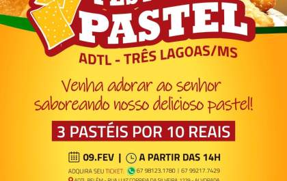 Assembléia de Deus realiza festa do pastel neste sábado