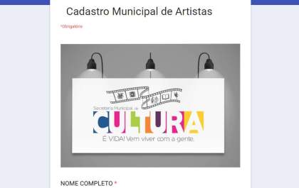Artistas locais já podem se cadastrar on-line na Secretaria da Cultura