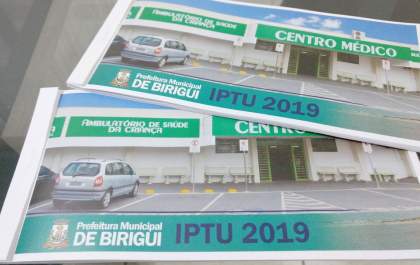 Pagamento do IPTU 2019 em Birigui deve ser feito até sexta-feira