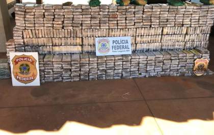 PF apreende quase uma tonelada de cocaína&nbsp;
