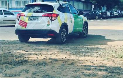 Carro do Google Maps Street View é visto em Três Lagoas