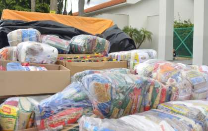 Fundo Social recebe 3,5 toneladas de alimentos de trote solidário