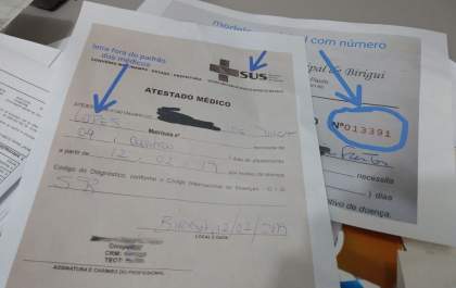 Vereador denuncia suposto esquema de falsificação de atestados médicos