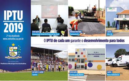 Começam a ser distribuídos carnês do IPTU em Andradina