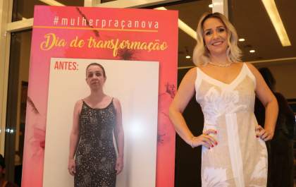Mulher passa por transformação em ação de shopping