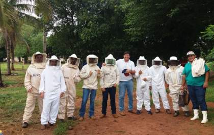 Alunos de Agronomia vivenciaram aula prática com manejo de abelhas