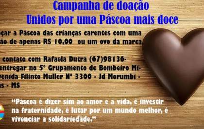 Corpo de Bombeiros de TL realiza campanha de Páscoa