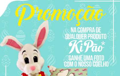 Promoção: Compre produtos Kipão e ganhe uma foto com o coelho da Páscoa!