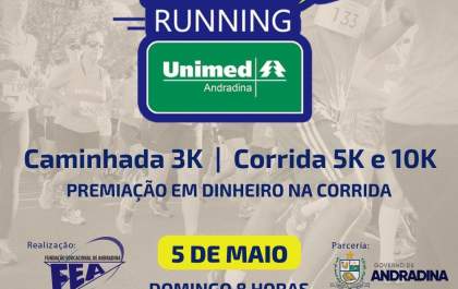 Fundação Educacional de Andradina Realizará a 1a Andradina Running Unimed
