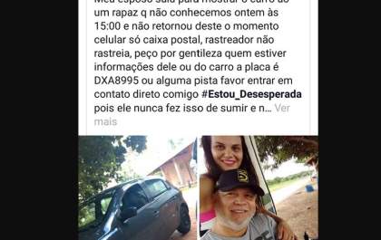 Homem sai para mostrar carro a interessado e desaparece