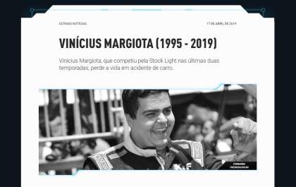 Morre o piloto Vinícius Margiota, que competiu pela Stock Light