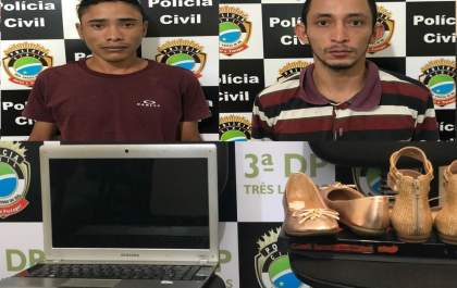 Dupla é presa acusada de furto em casa no Jardim das Hortências