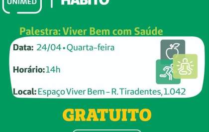 Unimed Araçatuba realiza palestra sobre saúde nesta quarta