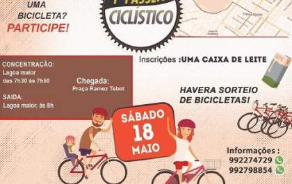 1º Passeio ciclístico 'Maio Laranja' acontece dia 18 em Três Lagoas