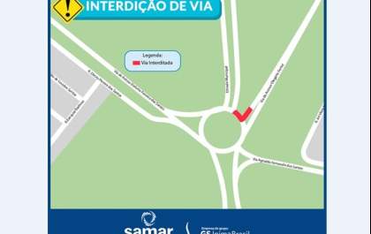 Parte da rotatória do Pé de Galinha será interditada