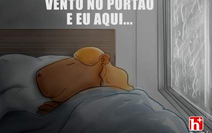 Chuvinha boa pra ficar na cama