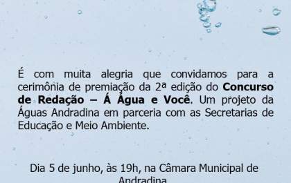 Concurso de Redação marca o Dia Mundial do Meio Ambiente