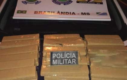 Homem é preso com 31,2 Kg de maconha em veículo em Brasilândia