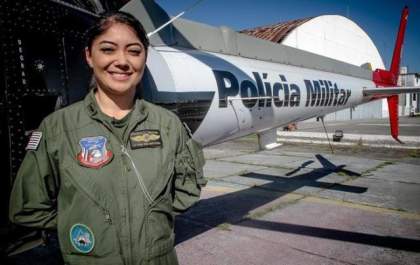 Polícia Militar de SP tem primeira mulher comandante de aeronave