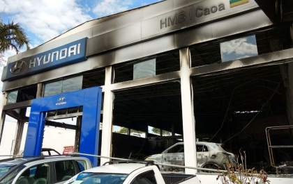 Incêndio atinge concessionária da Hyundai em Araçatuba