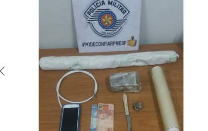 PM apreende dinamite e maconha com jovem no Presidente