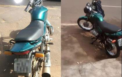 Após denúncia anônima moto é recuperada pela Força Tática no Santa Luzia