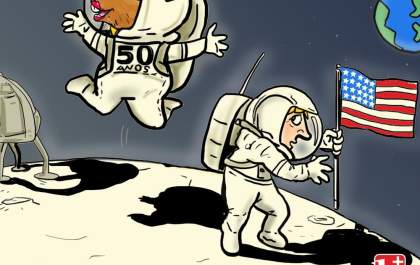 Há 50 anos o homem pisou na lua