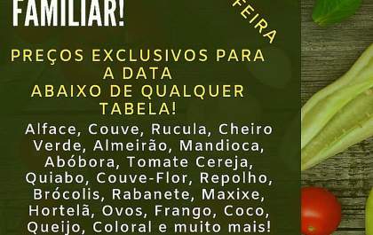 I Feirão da Agricultura Familiar será nesta segunda