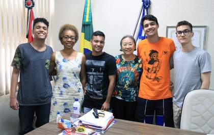 Tamiko recebe andradinenses que concorrem a prêmio internacional com curta-metragem