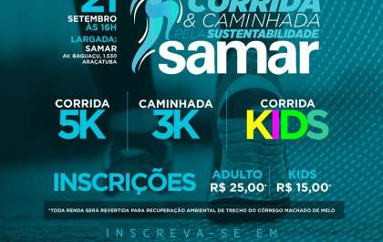 Inscrições para Corrida/Caminhada pela Sustentabilidade serão abertas na sexta&nbsp;