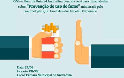 Unimed Andradina promove palestra sobre tabagismo