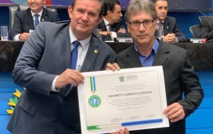 Professor de Educação Física de TL recebe homenagem da AL, por inicativa de Eduardo Rocha