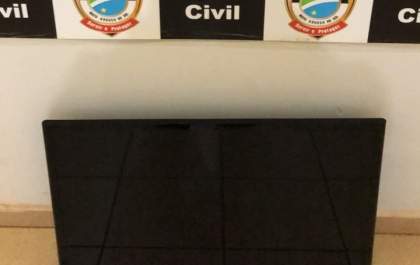 Polícia Civil recupera televisão e prende jovem por receptação