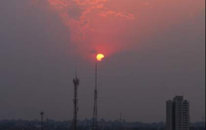 Sol vermelho volta a ser visto em Araçatuba