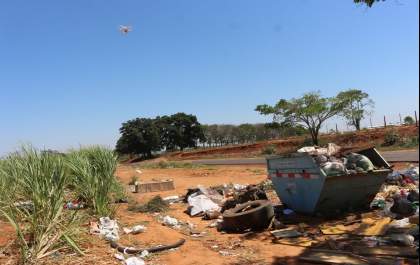 Penápolis usa drone para fiscalizar descarte irregular