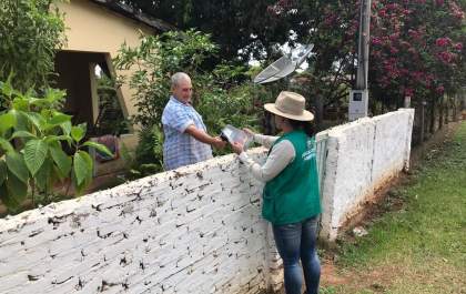 Meio Ambiente realizou panfletagem sobre queimadas no Distrito de Arapuá