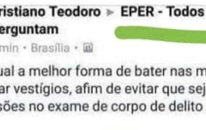 Homem pergunta a melhor forma de bater nas mulheres sem deixar vestígios